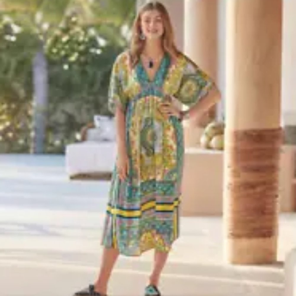 SUNDANCE: Paisley Mixed Print Bella Verona Dress